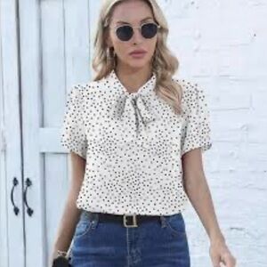 NWOT Polka Dot Blouse